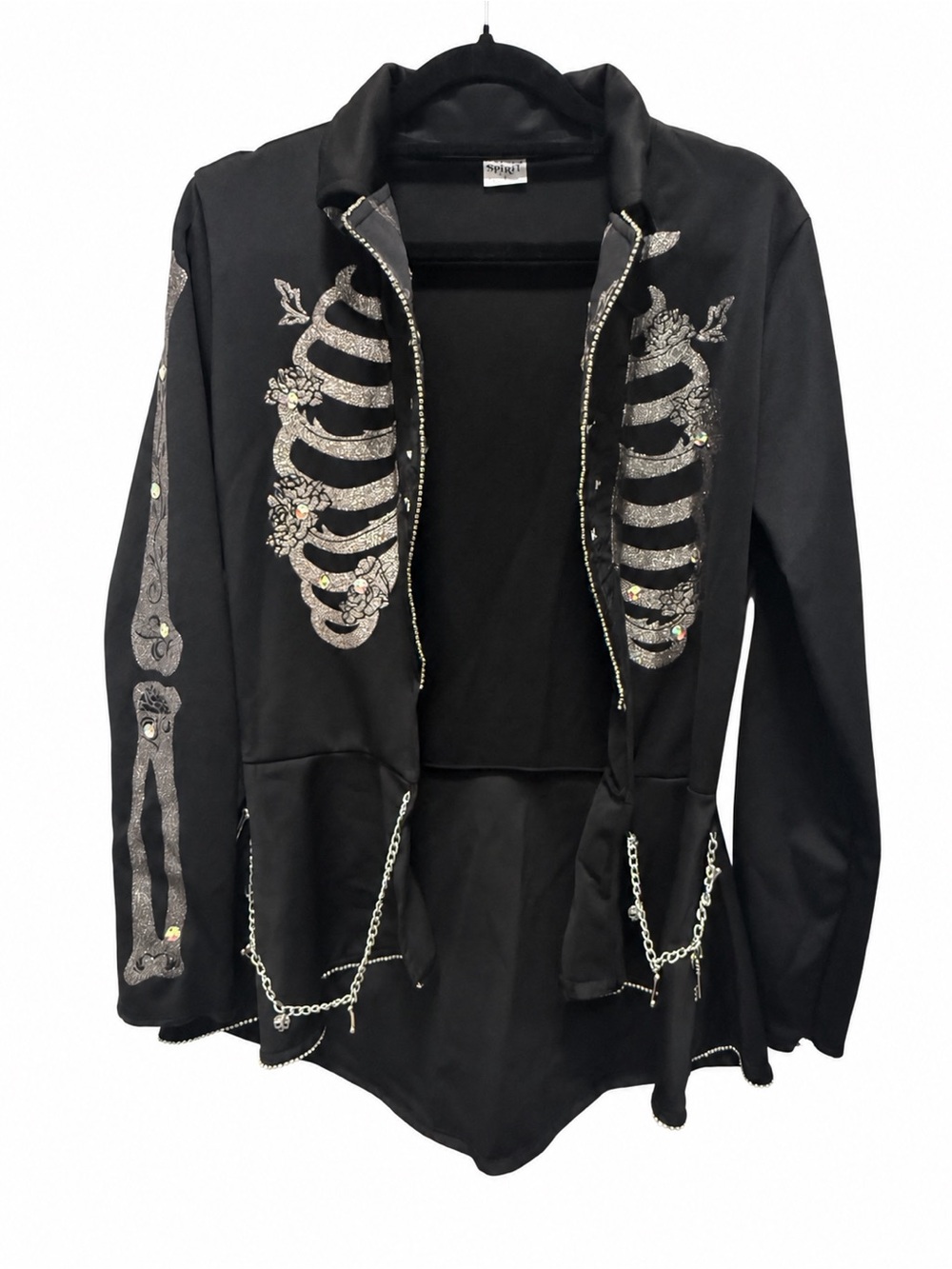 Spirit Halloween Bonafide Babe Skeleton Jacket Size Small 4-6